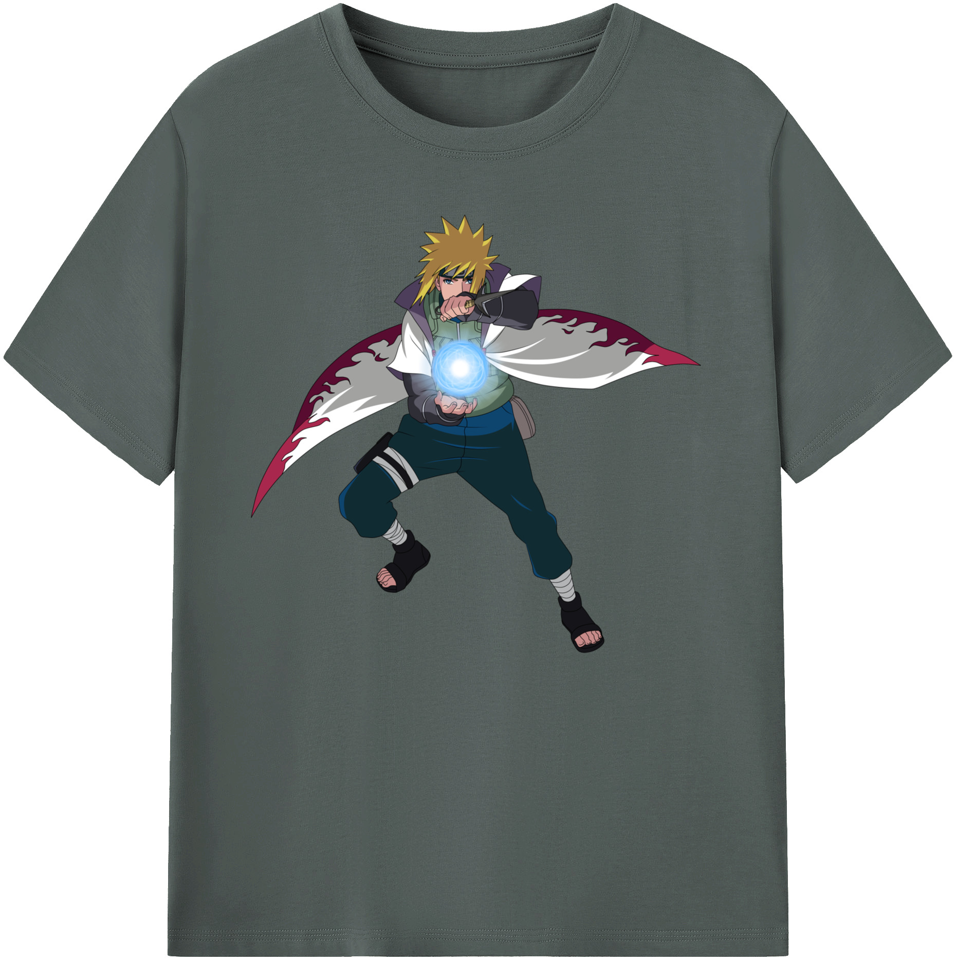 （画像用） NARUTO -ナルト- 波風 ミナト Namikaze Minato 綿100％ メンズ半袖Tシャツ｜肌触りやわらか＆通気性